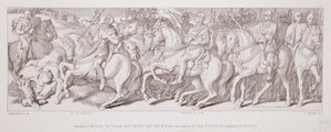 Morning of the battle, the Norman chief Taillefer leads Duke William